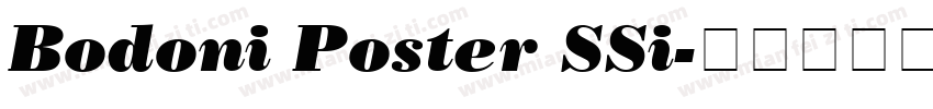 Bodoni Poster SSi字体转换